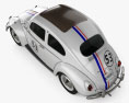Volkswagen Beetle Herbie the Love Bug 3Dモデル top view