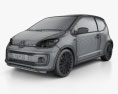 Volkswagen Up Style 3 puertas 2017 Modelo 3D wire render