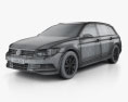 Volkswagen Passat (B8) Variant S 2017 3D模型 wire render