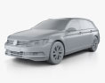 Volkswagen Passat (B8) Variant S 2017 3D模型 clay render