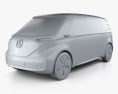 Volkswagen ID Buzz concept 2017 3D модель clay render
