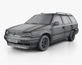 Volkswagen Golf Variant 1996 3D модель wire render
