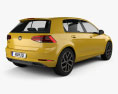 Volkswagen Golf 2018 3d model back view