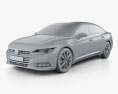 Volkswagen Arteon 2020 3d model clay render