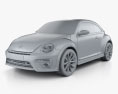 Volkswagen Beetle R-Line coupe 2020 3d model clay render