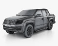 Volkswagen Amarok Crew Cab Ultimate 2021 3D модель wire render