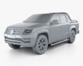 Volkswagen Amarok Crew Cab Ultimate 2021 3D模型 clay render