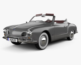 Volkswagen Karmann Ghia Cabriolet 1958 Modèle 3D