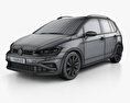 Volkswagen Golf Sportswan 2016 3d model wire render