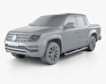Volkswagen Amarok Crew Cab Aventura with HQ interior 2021 3d model clay render