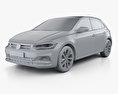 Volkswagen Polo Beats with HQ interior 2020 3d model clay render
