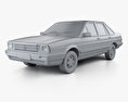 Volkswagen Santana CN-spec 2000 3Dモデル clay render