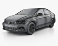 Volkswagen Virtus Highline 2020 3d model wire render