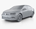 Volkswagen Virtus Highline 2020 3d model clay render