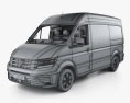 Volkswagen Crafter L1H2 with HQ interior 2019 3d model wire render