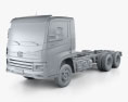 Volkswagen Delivery (13-180) シャシートラック 3アクスル 2017 3Dモデル clay render