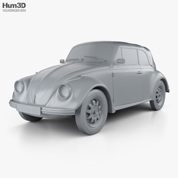 Volkswagen Beetle Cabriolet 1975 3DModell Fahrzeuge on