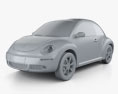 Volkswagen Beetle coupé 2011 Modèle 3d clay render
