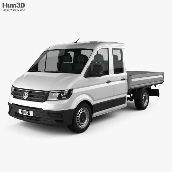 Volkswagen Crafter Double Cab Dropside 2020 3D model