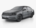 Volkswagen Lavida セダン 2015 3Dモデル wire render