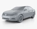 Volkswagen Bora 2021 3d model clay render