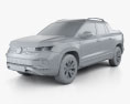 Volkswagen Tarok 2019 3d model clay render