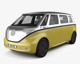 Volkswagen ID Buzz concept with HQ interior 2017 3D model