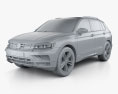 Volkswagen Tiguan Off-road with HQ interior 2017 3d model clay render