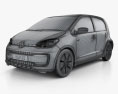 Volkswagen e-Up 5-door with HQ interior 2018 3d model wire render