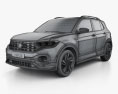 Volkswagen T-Cross R-Line 2022 3D-Modell wire render