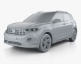 Volkswagen T-Cross R-Line 2022 Modèle 3d clay render