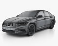 Volkswagen Jetta SEL Premium US-spec 2022 3d model wire render