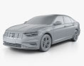 Volkswagen Jetta R-Line US-spec 2022 3d model clay render