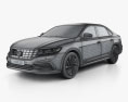 Volkswagen Passat PHEV CN-spec with HQ interior 2021 3d model wire render