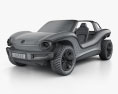 Volkswagen ID Buggy 2020 3D模型 wire render