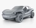 Volkswagen ID Buggy 2020 3D模型 clay render