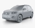 Volkswagen T-Cross Highline 2022 3d model clay render
