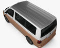 Volkswagen Transporter Multivan Bulli 2022 3D-Modell Draufsicht