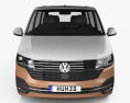 Volkswagen Transporter Multivan Bulli 2022 3D-Modell Vorderansicht