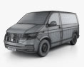 Volkswagen Transporter Panel Van Startline 2022 3d model wire render