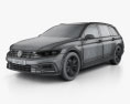 Volkswagen Passat variant R-line 2022 3D модель wire render