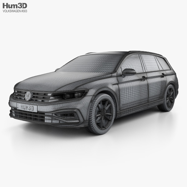 module kwartaal Allemaal Volkswagen Passat variant R-line 2022 3D model - Vehicles on Hum3D