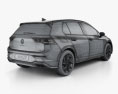 Volkswagen Golf R-Line 5도어 해치백 2022 3D 모델 