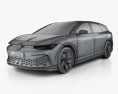 Volkswagen ID Space Vizzion 2021 3d model wire render