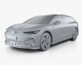 Volkswagen ID Space Vizzion 2021 3d model clay render