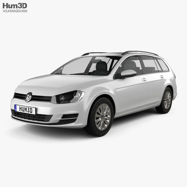 Volkswagen Golf variant Trendline 2019 3D model