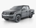 Volkswagen Amarok Crew Cab 2021 3D 모델  wire render