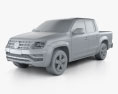 Volkswagen Amarok Crew Cab 2021 Modèle 3d clay render