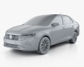 Volkswagen Polo CIS-spec sedan 2022 3d model clay render
