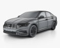 Volkswagen Sagitar 2022 3d model wire render
